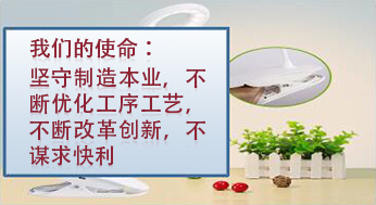 我們的使命：堅(jiān)守制造本業(yè)，不斷優(yōu)化工序工藝，不斷改革創(chuàng)新，不謀求快利